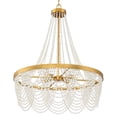 thumbnail image 5 of Fiona 4 Light Antique Gold Chandelier with Clear Beads, 5 of 7