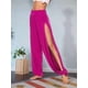 thumbnail image 5 of Pantalones Harén con Abertura Alta para Mujer, Pantalones Harén Hippies. Rosa Roja S, 5 of 7