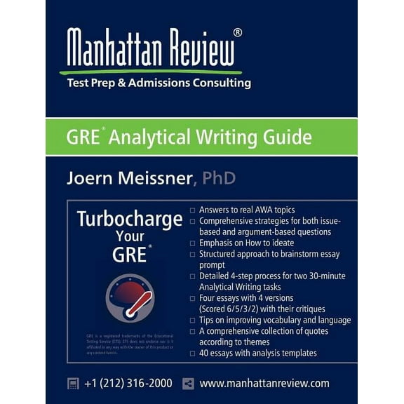 Manhattan Review GRE Analytical Writing Guide: Answers to Real AWA Topics (Paperback)