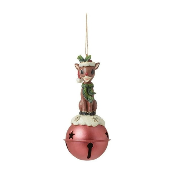 Rudolph Standing on Bell Hanging Ornament