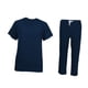 thumbnail image 1 of Conjunto de uniforme de enfermería, ropa de trabajo para centros de belleza, spas y peluqueros de mascotas. Azul oscuro S, 1 of 9