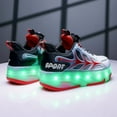 thumbnail image 5 of Kids LED Roller Skate Shoes with Wheel Light up Roller Shoes Kids Skates Sneakers Gift for Girls Boys Children, 5 of 10