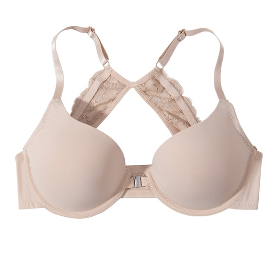 Tsesme Women’s Bra Front Buckle Wireless Seamless Comfort Bra Push up Full Cup Minimizer Fashion Support Everyday