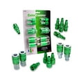 thumbnail image 2 of Legacy Manufacturing ColorConnex Coupler and Plug Kit, 14-Piece, Type B, 1/4" Body, 1/4" NPT, Green, 2 of 2