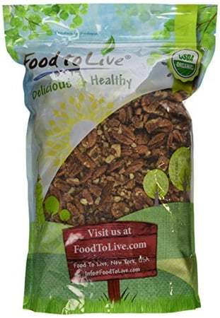 Organic Pecans, 3 Pounds – Kosher, Non-GMO, Organic, Raw, Vegan, No Shell – by Food to Live