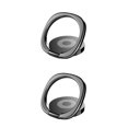 thumbnail image 2 of sweethay Anillo de teléfono de 360 ​​grados Soporte para teléfono celular Soporte de metal Tableta universal Aleación de zinc Soporte de agarre negro 2piezas, 2 of 5