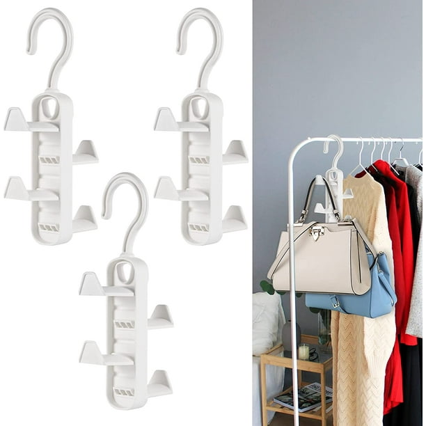 Paquete de 3 perchas para bolsos para organizador de armario perchas moviles para ahorrar espacio ganchos para bolsas para armario TUNC Sencillez Walmart en linea