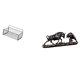 thumbnail image 1 of Figura De Oso Toro Feng Shui, Obra De Arte Moderna, Escultura De Vaca China, Estatua De Animal Para Escritorio, Regalo De Cumpleaños, 1 of 8