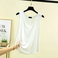 thumbnail image 2 of Women's Sleeveless Tank Top Casual and Fashionable Outerwear Solid Color Top Women Camisole Tops White L, 2 of 5