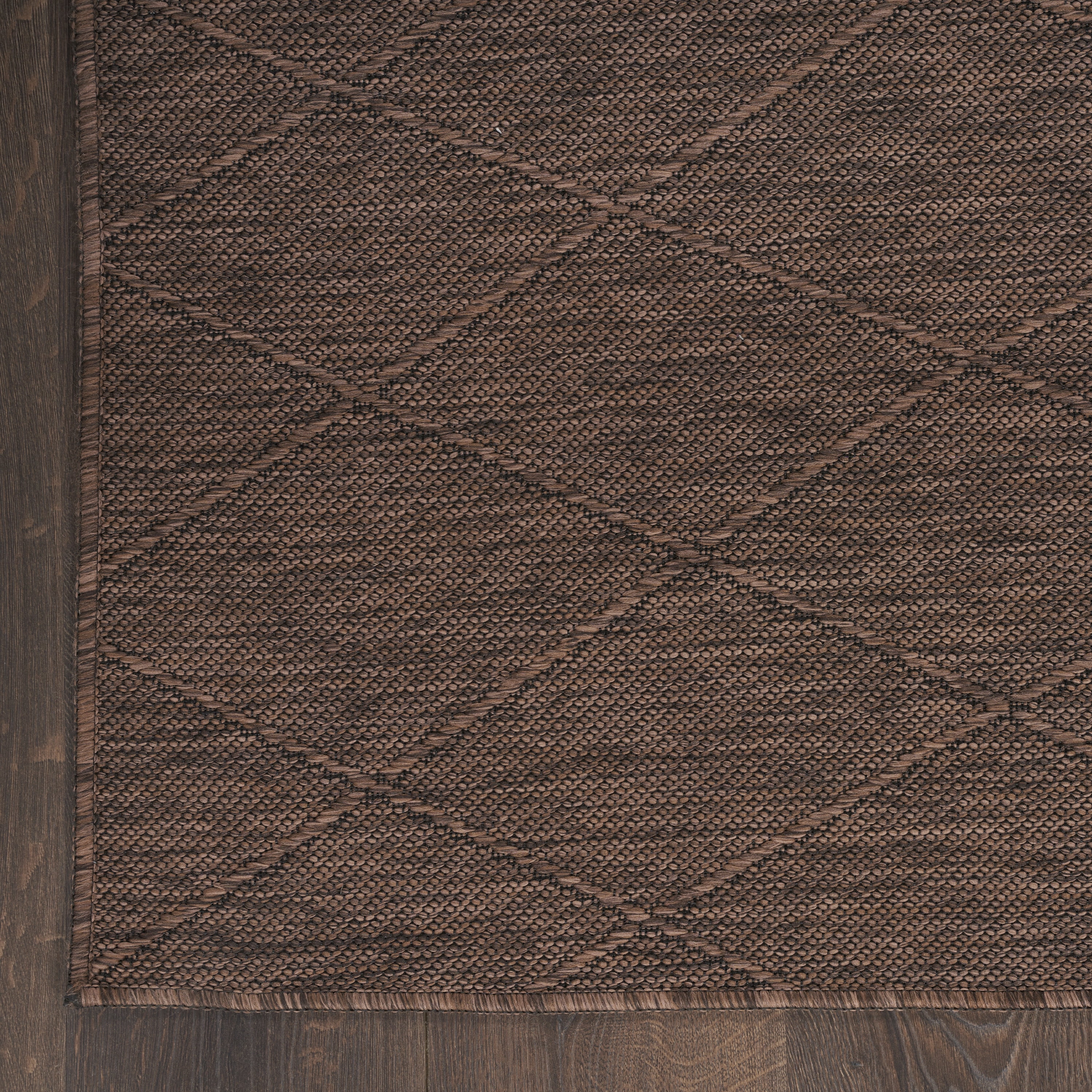 Nourison Practical Solutions Indoor/Outdoor Mocha 6' x 9' Area Rug (6x9)