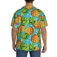 thumbnail image 3 of Sikiie Pineapple Men's Wrinkle Free Untucked Cuban Shirt Business Casual Button Down Shirts Short Sleeve Shirt4X-Large, 3 of 5