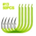 thumbnail image 1 of 50 Pcs Fluorescent Pêche Hooks Acier au Carbone Pêche Hooks, 1 of 4