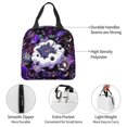 thumbnail image 4 of Sleek Deep Purple Graphic Lunch Tote Insulated Lunch Box Unisex Adult Reusable Cooler Warm Meal Prep Bag, 4 of 6