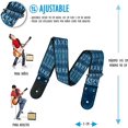 thumbnail image 2 of Correa para guitarra, Strap guitarra acústica, bajo eléctrico, guitarra eléctrica Kidam Gurú azul, 2 of 3