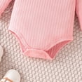 thumbnail image 6 of Sngxgn Solid Short Sleeve Baby Girl Bodysuits Cotton Cartoon Baby Clothes Soft Outfits(Pink,18), 6 of 6