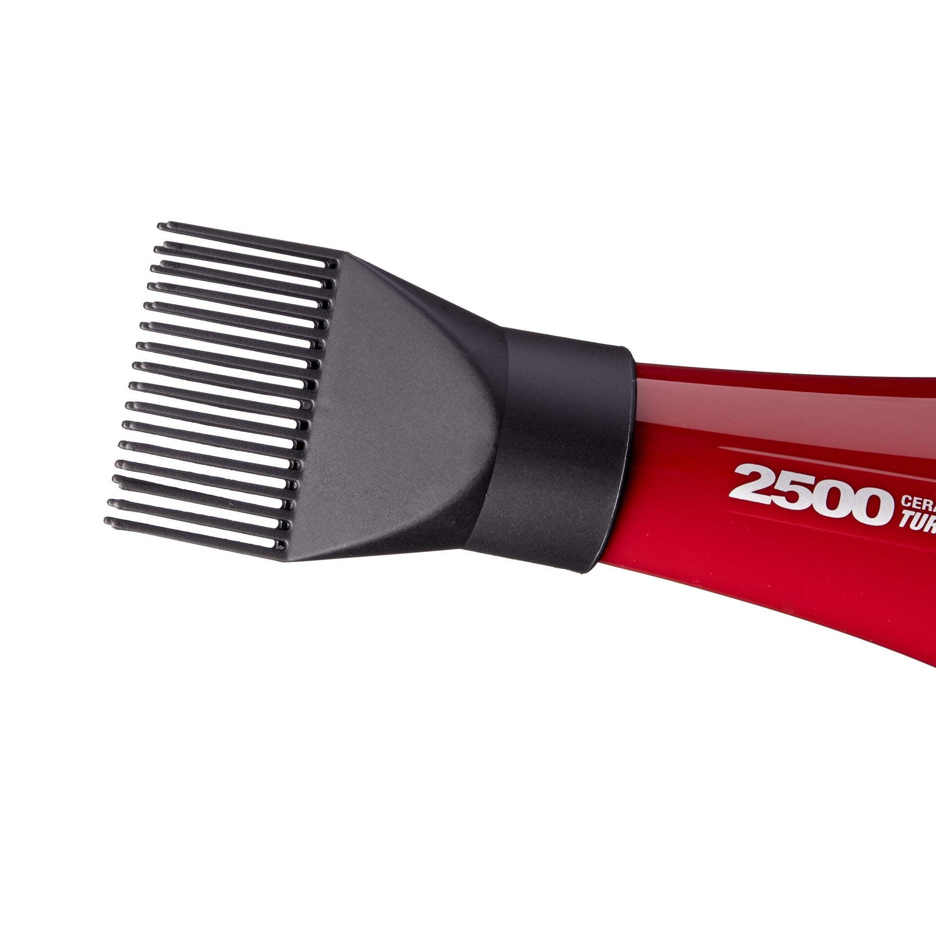 RED by KISS 2500 Ceramic Turbo Hair Blow Dryer – Professional AC Motor with 25% More Airflow, 3 Heat/3 Speed Settings, Quiet Long-Life Design, Includes 3 Bonus Styling Attachments