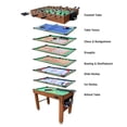 thumbnail image 1 of KICK Defender 48" 10-in-1 Multi-Game Table (Brown), 1 of 11