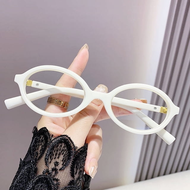 Gafas presbioscópicas estilo femenino, montura negra nerd, montura de detección avanzada anti-luz azul para hombres, gafas presbioscópicas con dientes de metal