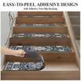 thumbnail image 5 of LOKHOM 15 Pack Carpet Stair Treads for Wooden Steps Indoor 8" X 30" Non Slip Staircase Step Treads for Dogs, Kids and Elders, Black, 5 of 7