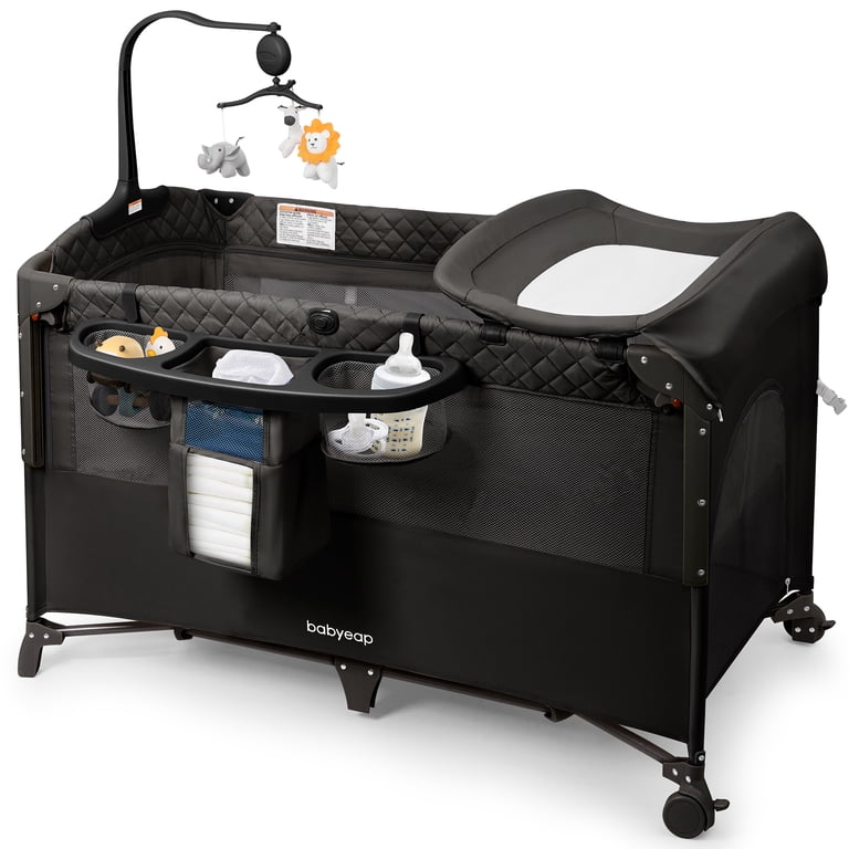 Babyeap 5-in-1 Baby Bassinet with Playard & Changing Table photo 8