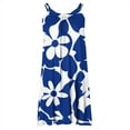 thumbnail image 4 of UPPADA Women's Summer Mini Dress Floral Print Boho Dress Casual Loose Sleeveless Tank Dress Flowy Pleated Beach Sundress Womens Spring Dresses Blue,S, 4 of 5