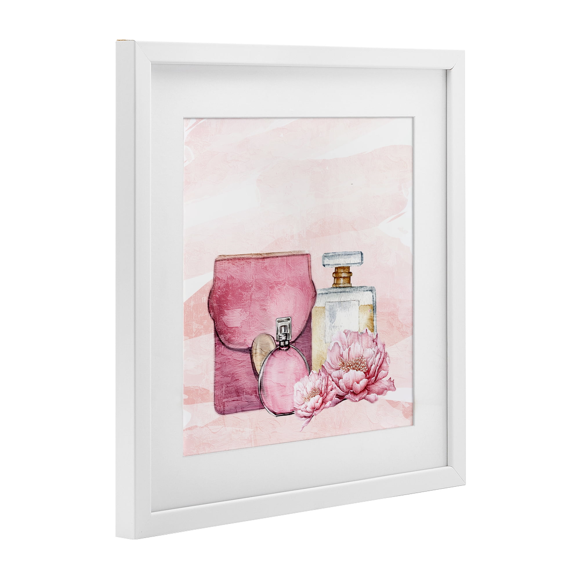 Stupell Industries Blush Glam Time Collection White Framed Print Under Glass, design by Kim Allen
