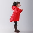 thumbnail image 4 of Mercatoo Toddler Boy Cute Dinosaur Hooded Puffer Jackets Girls Winter Coats Warm Zip up Padded Outerwear Windproof Outdoor Clothes, 4 of 5