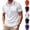 White, variant on HAJWOH Summer Mens Polo Shirts Slim Fit Solid Short Sleeve Button Down T-Shirts Casual Quick Dry Breathable Athletic Tops