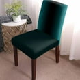 thumbnail image 2 of Chair Covers Ombre Black Teal Dining Chair Slipcovers Gradient Color Turquoise Stretch Removable Chair Seat Protector Party Decoration Set of 8, 2 of 6