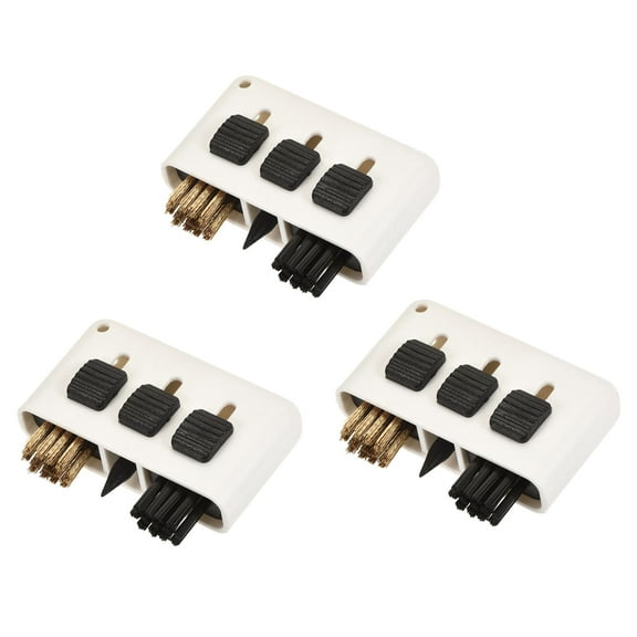 Uxcell 3 in 1 Portable Retractable Dust Groove Cleaner Golf Club Brush White 3 Pack
