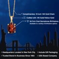 thumbnail image 2 of Gem Stone King 14K Yellow Gold Red Garnet Pendant Necklace | 2.13 Cttw | Gemstone January Birthstone | Oval 9X7MM | Gold Necklace for Women | With 18 inch Gold Chain, 2 of 6