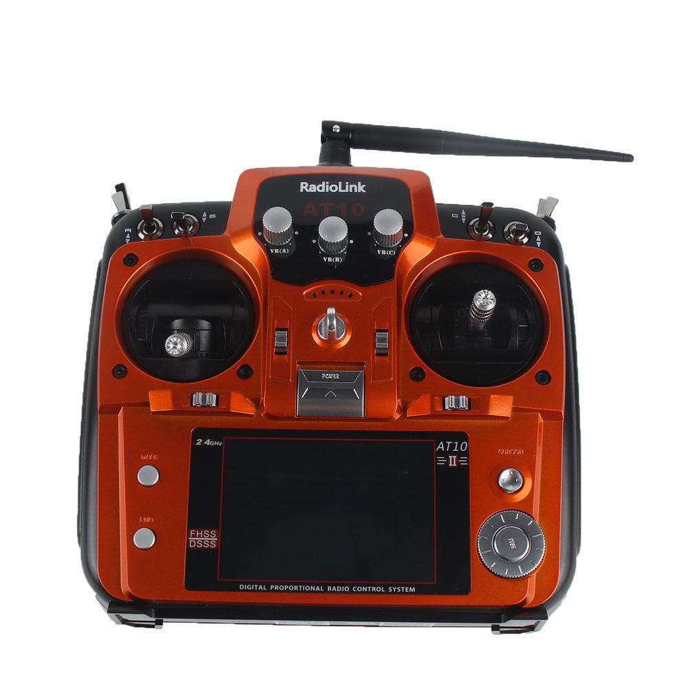 Mode 2 Radiolink AT10II 12CH RC Transmitter and Receiver R12DS 2.4g DSSS&FHSS Radio Remote Controller for RC Drone Fixed Wing Airplane Helicopter