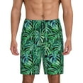 thumbnail image 3 of Lsque Monstera Leaves Mens Sleep Pajama Shorts,Short Pajama Pants, Cotton Ultra-Soft Knit-Small, 3 of 9