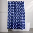 thumbnail image 5 of Fabric Shower Curtain - 72 x 72 Inch, Navy Blue Moroccan, 5 of 5