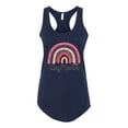 thumbnail image 3 of Waymaker Rainbow Inspirational/Christian Ladies Racerback Tank Top, Navy, Small, 3 of 5