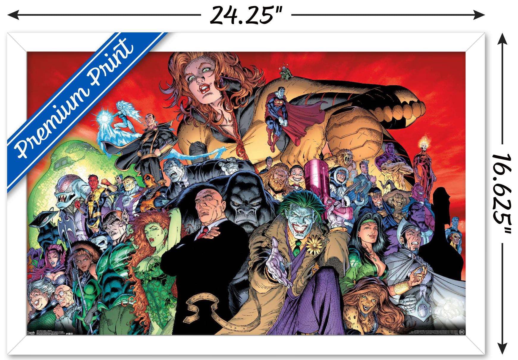 DC Comics - The Legion of Doom - Villains Wall Poster, 14.725" x 22.375", Framed