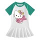 thumbnail image 3 of Hello Kitty ropa de dibujos animados para niños vestido de algodón de media manga niñas bebé Casual Color a juego Falda plisada de manga corta, 3 of 5