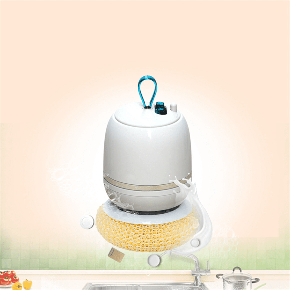 1 x mini dishwasher(with battery) 1 x usb cable 1 x English instruction manual-Gold