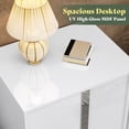 thumbnail image 6 of Merluxy Modern Nightstand Set of 2 with Drawers,High Gloss UV Finish Storage Table for Bedroom,White, 6 of 8