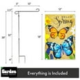 thumbnail image 2 of G128 Combo Pack: Garden Flag Stand Black 36x16IN & Garden Flag Hello Spring Butterflies Flowers 12x18IN, 2 of 9