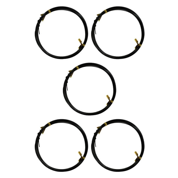Tholdsy Alambres artesanales no fáciles de romper líneas de joyería de hilo trenzado para negro Negro 5piezas
