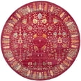 thumbnail image 2 of SAFAVIEH Valencia Grigor Traditional Polyester Area Rug, Fuchsia/Multi, 6'7" x 6'7" Round, 2 of 6
