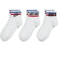thumbnail image 3 of Men's Nike 3-Pack Retro Stripes Everyday Essential Ankle Socks Color: White Size: 8-12, 3 of 5