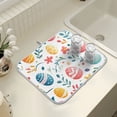 thumbnail image 4 of Yayeee Dish Drying Mat for Kitchen Counter 18" x 24" Microfiber Super Absorbent Coffee Decorative Pad, Cute Easter Eggs, 4 of 9