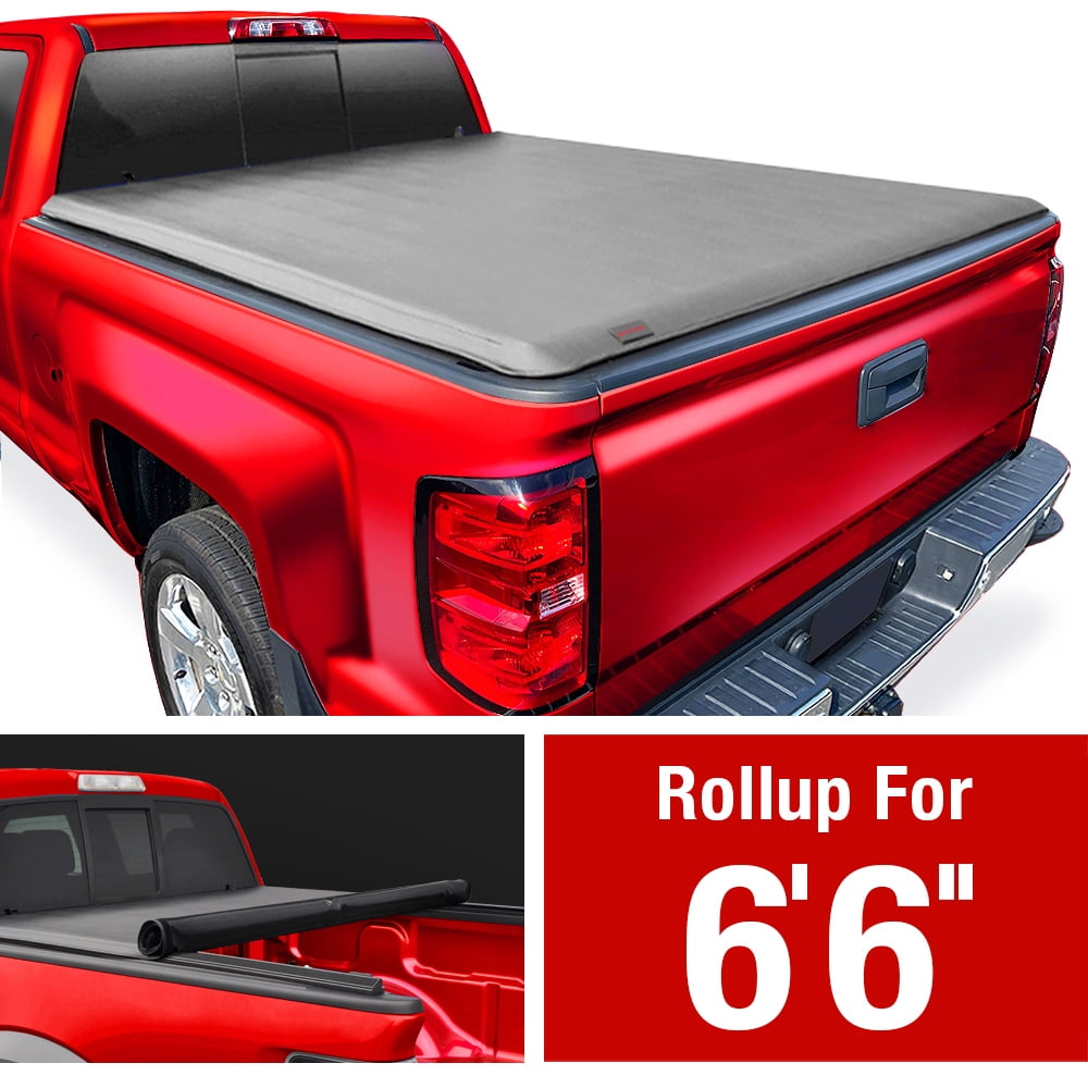 North Mountain Soft Roll-up Tonneau Cover Clamp On No Drill Top Mount Assembly w/Rails+Mounting Hardware Fit 99-06 Chevy Silverado/GMC Sierra 07 Classic Body Pickup 6.5ft Fleetside Bed 