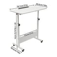 thumbnail image 4 of 31*16in Mobile Standing Desk,Portable Rolling Laptop Desk Cart Height Adjustable Stand Up Table Adjustable Tilt Angle 180° with Wheels and Bag for Home Offices White, 4 of 27