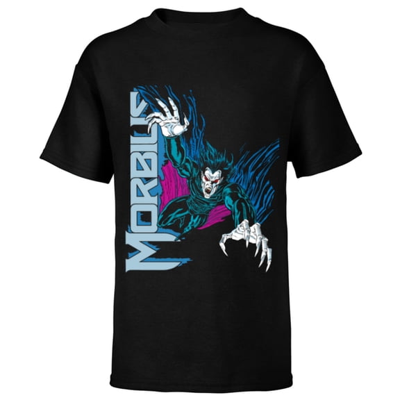 Marvel Morbius Comic Book Retro - Short Sleeve T-Shirt for Kids - Customized-Black