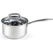 Cook N Home Pots and Pans Stainless Steel, 8-Piece Induction Pot Kitchen Cookware Set, Silver, Oven Safe