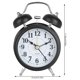 thumbnail image 5 of Bearachild Reloj despertador Retro con campana doble, reloj analógico de Metal silencioso con luz nocturna para de escritorio para el hogar, Electrónica Negro, 5 of 6