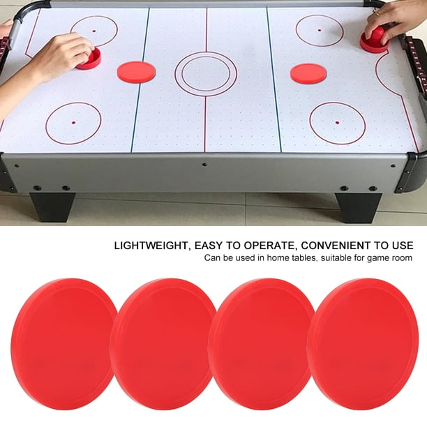 Lot De 8 Palets De Air Hockey 6,3 Cm – Rouge Et Noir – Compatibles Tables Standard – Accessoires Durables